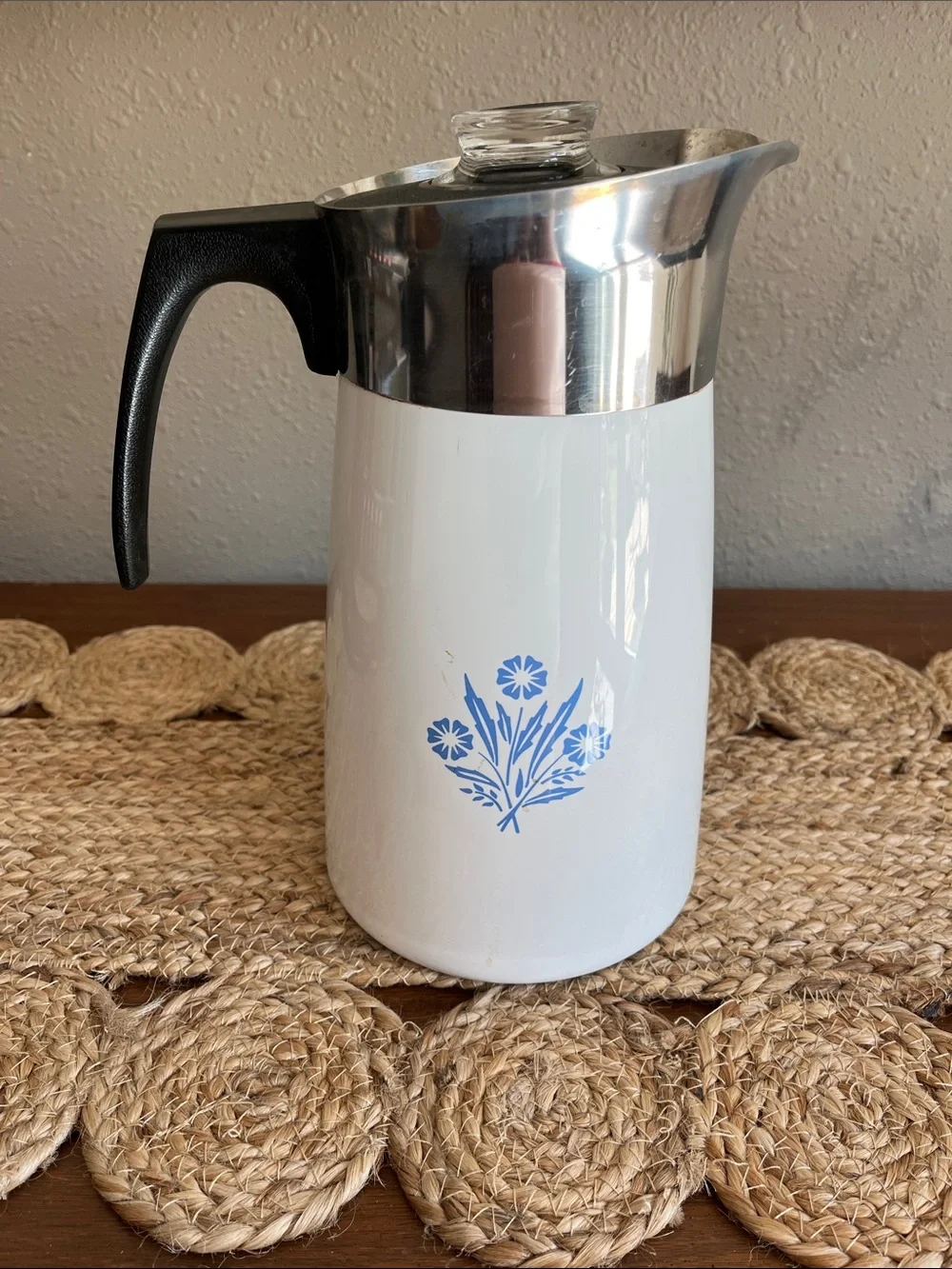 Vintage Corning Ware Blue Cornflower 9 Cup Pot Carafe Only